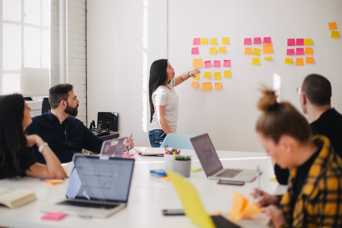 A marketing agency team planning campaigns together
