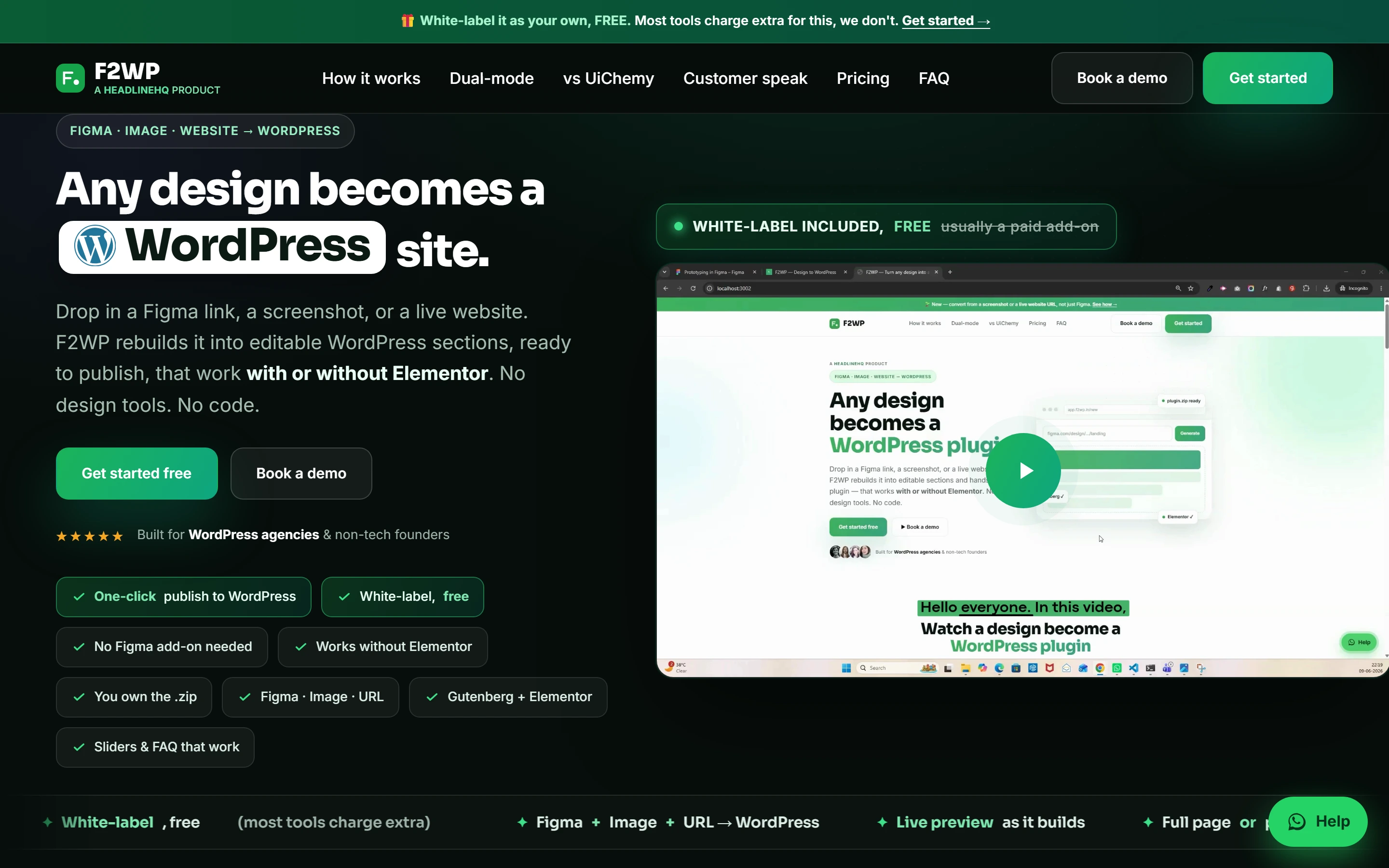F2WP - live product